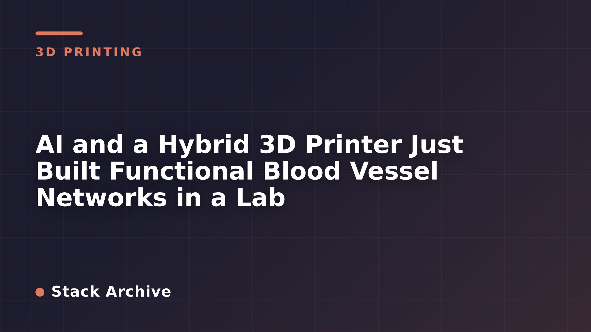 AI and a Hybrid 3D Printer Just Built Functional Blood Vessel Networks in a Lab