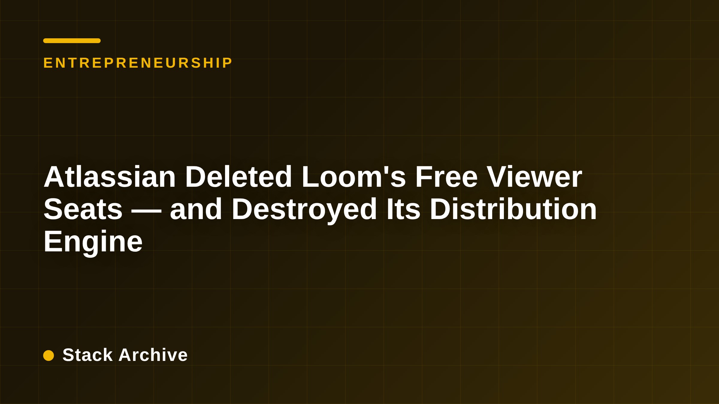 Atlassian Deleted Loom's Free Viewer Seats — and Destroyed Its Distribution Engine