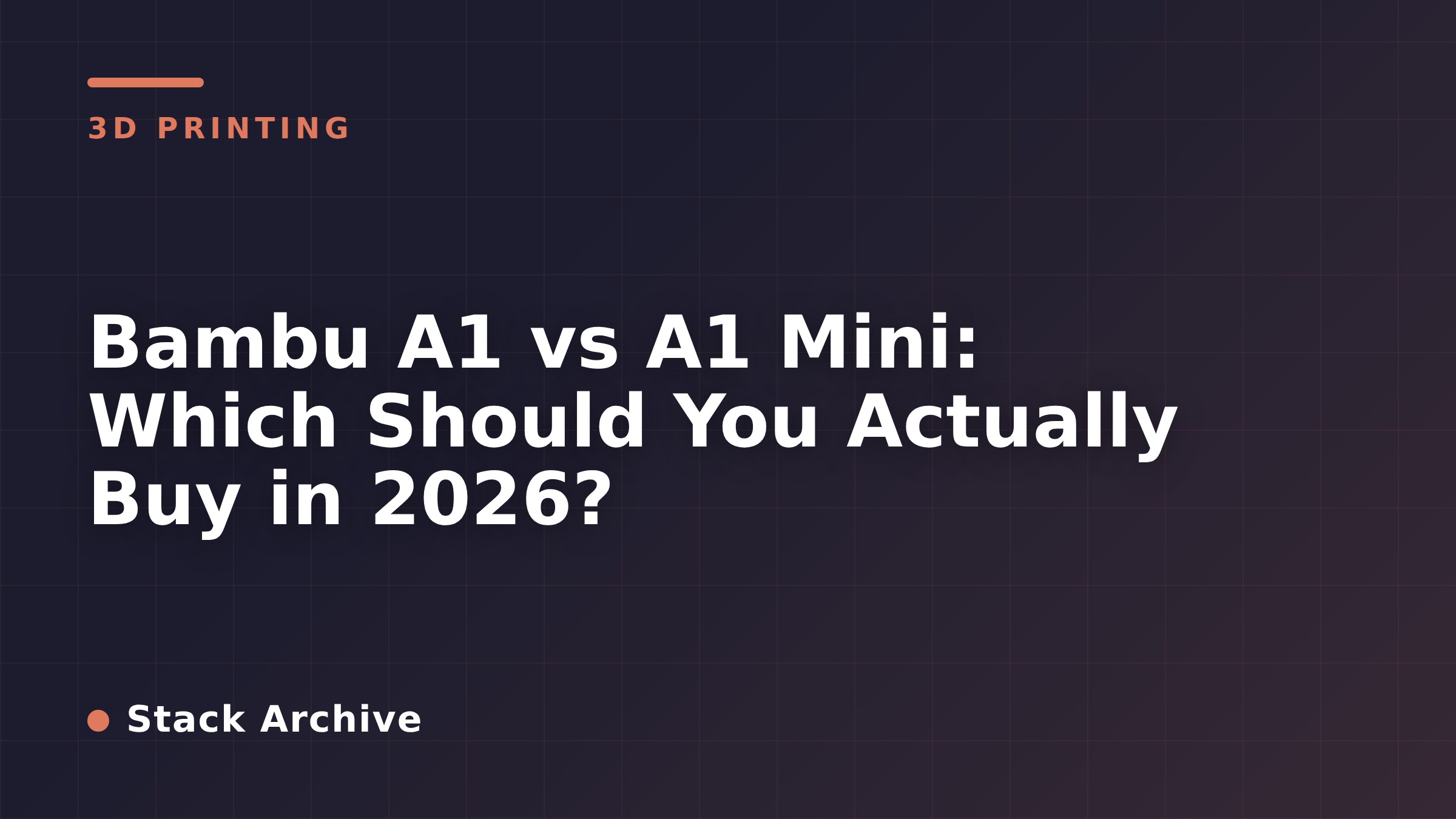 Bambu A1 vs A1 Mini: Which Should You Actually Buy in 2026?