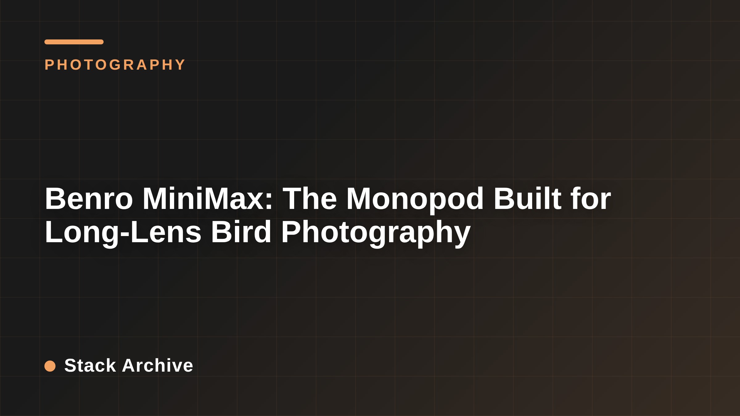 Benro MiniMax: The Monopod Built for Long-Lens Bird Photography