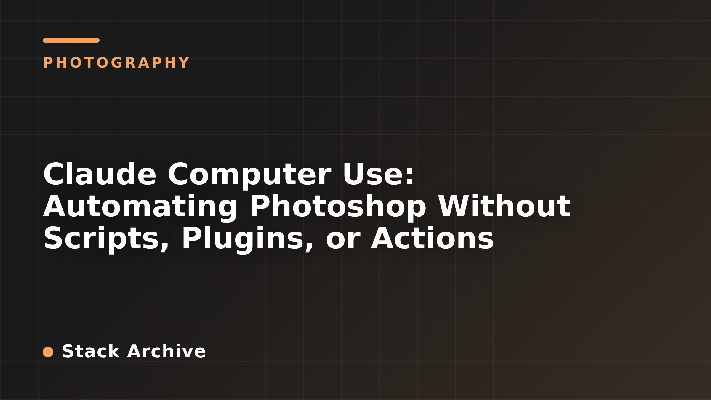 Claude Computer Use: Automating Photoshop Without Scripts, Plugins, or ...