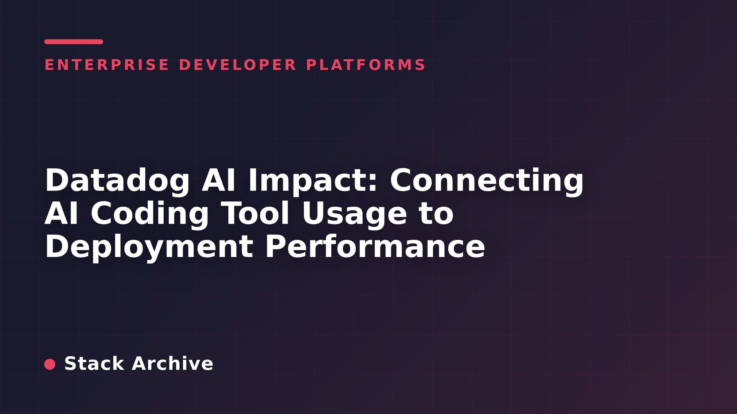 Performance Pic Coding Datadog AI Impact: Connecting AI Coding Tool Usage to Deployment ...