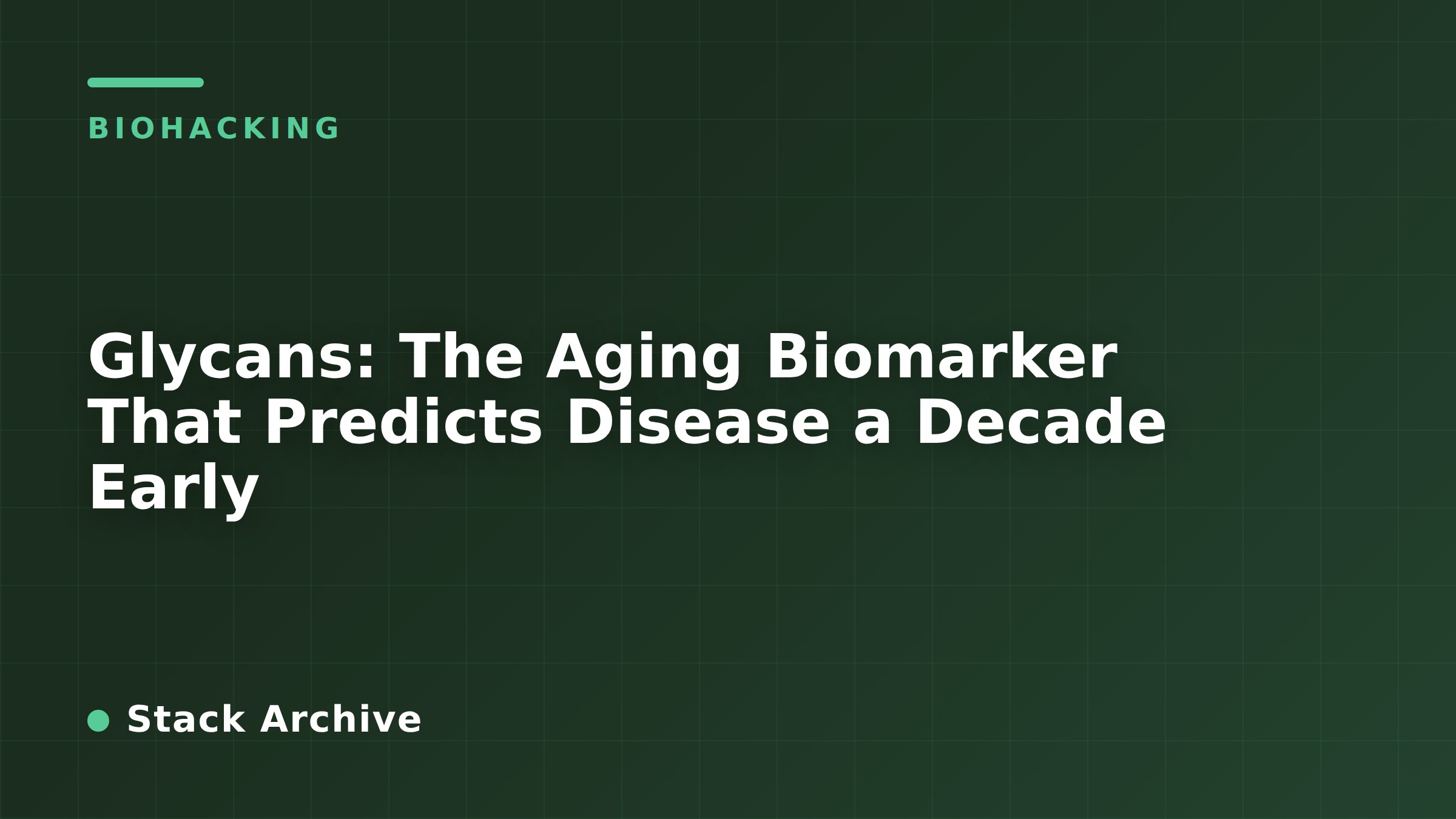 Glycans: The Aging Biomarker That Predicts Disease a Decade Early