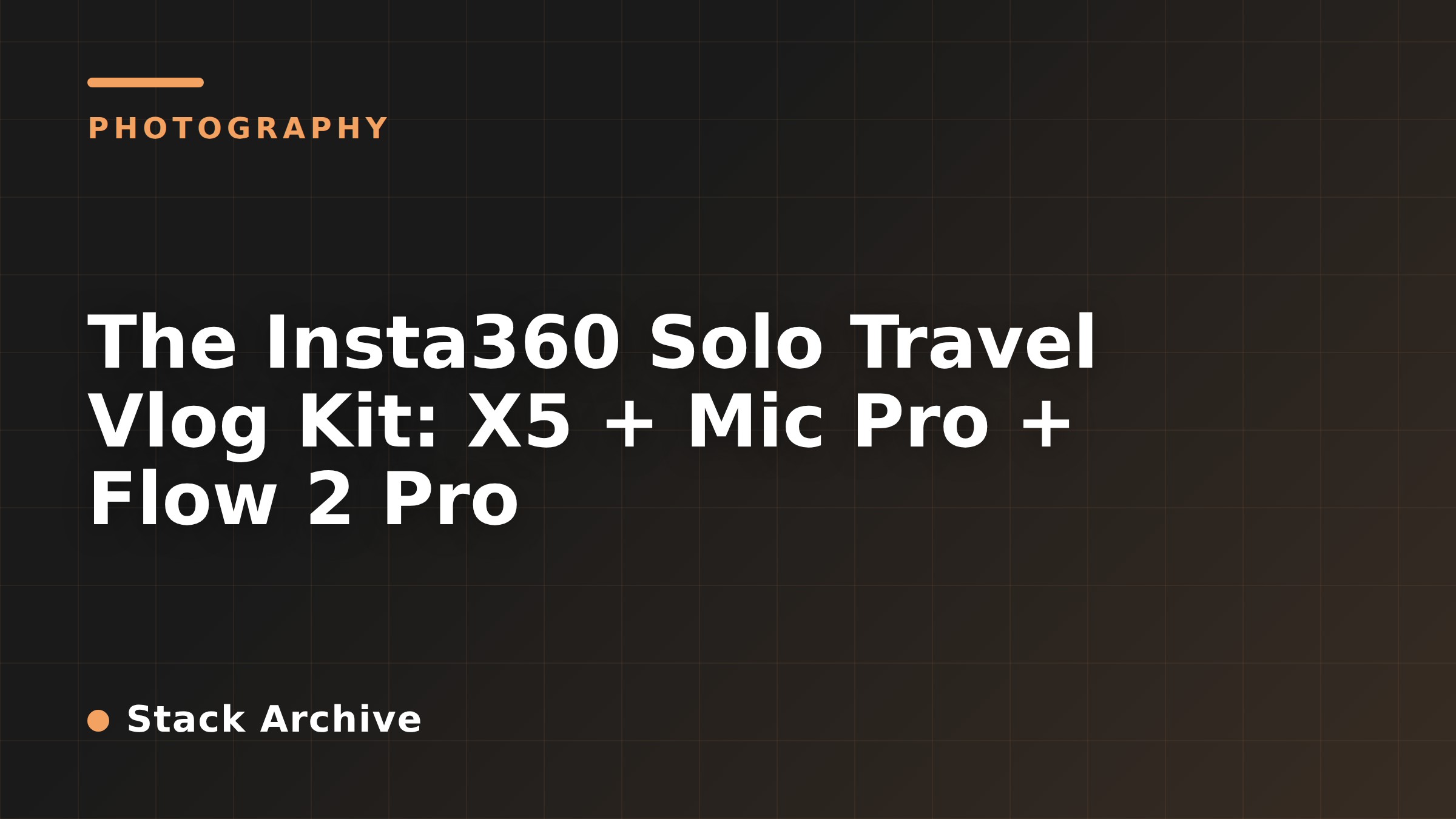 The Insta360 Solo Travel Vlog Kit: X5 + Mic Pro + Flow 2 Pro