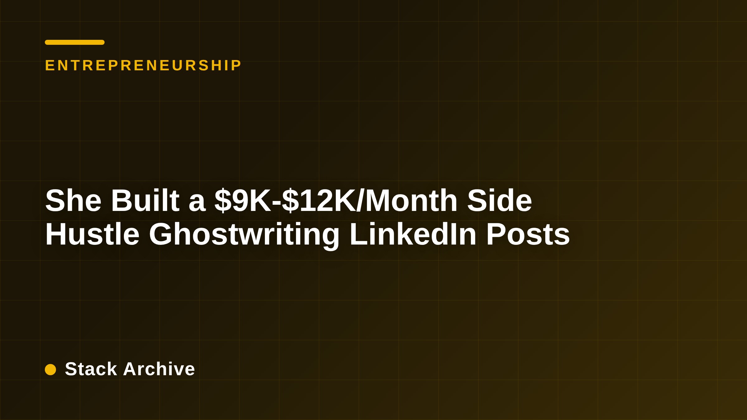 She Built a $9K-$12K/Month Side Hustle Ghostwriting LinkedIn Posts