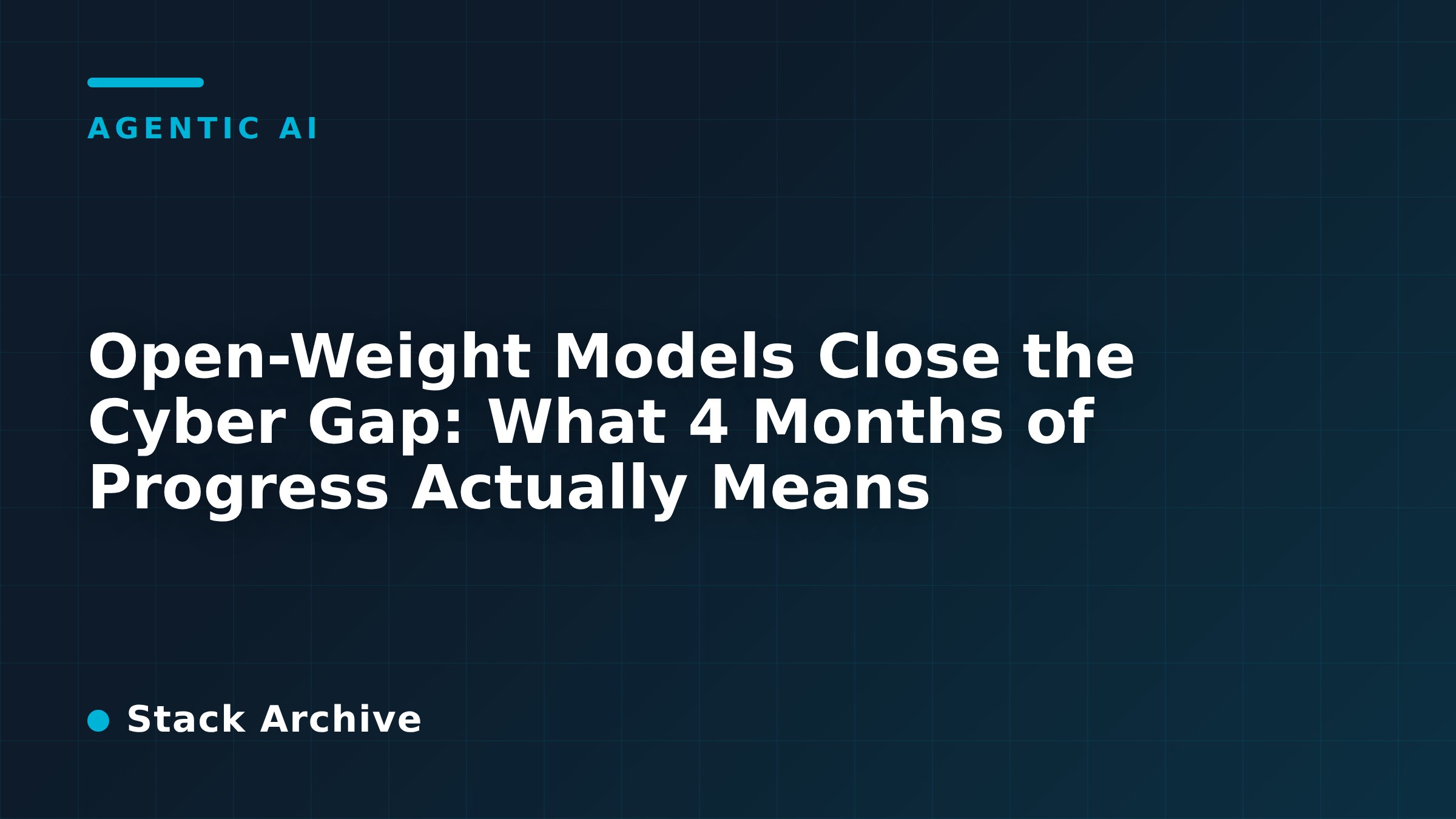 Open-Weight Models Close the Cyber Gap: What 4 Months of Progress Actually Means