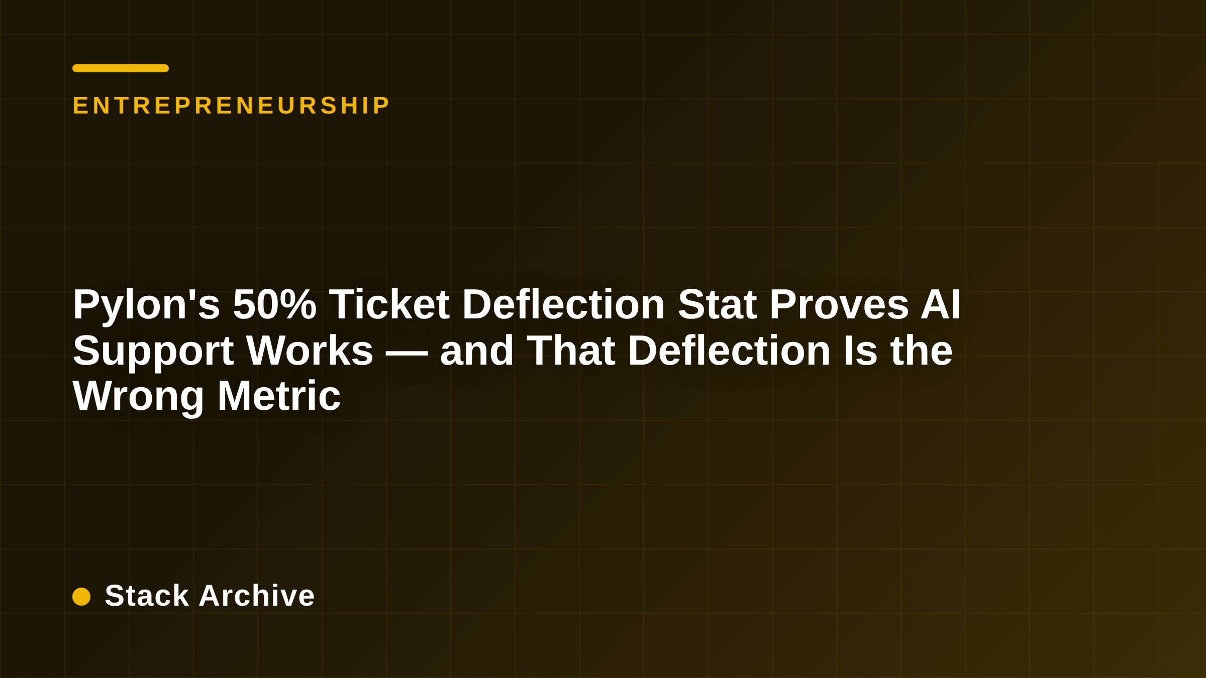 Pylon's 50% Ticket Deflection Stat Proves AI Support Works — and That Deflection Is the Wrong Metric