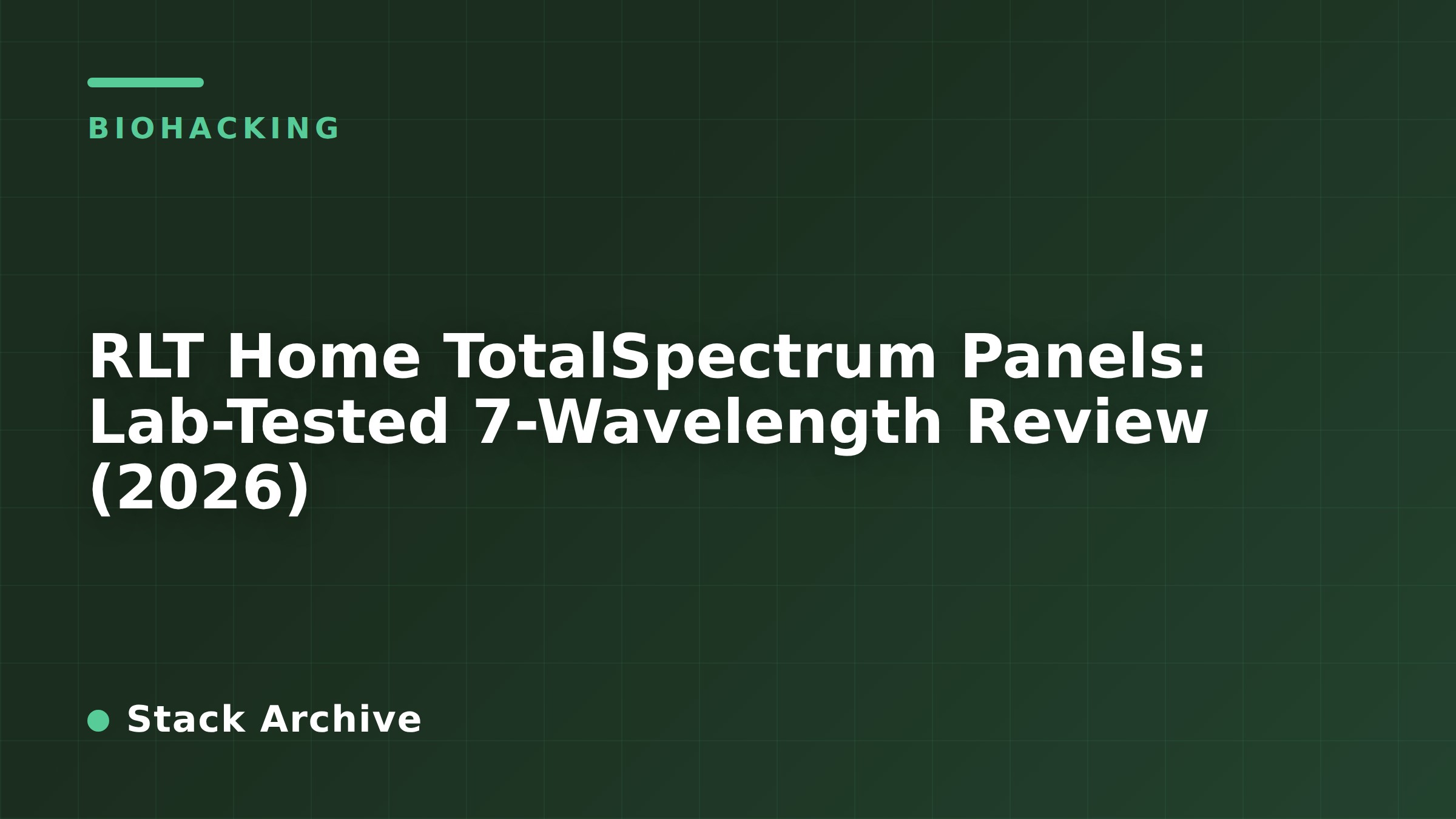 RLT Home TotalSpectrum Panels: Lab-Tested 7-Wavelength Review (2026)