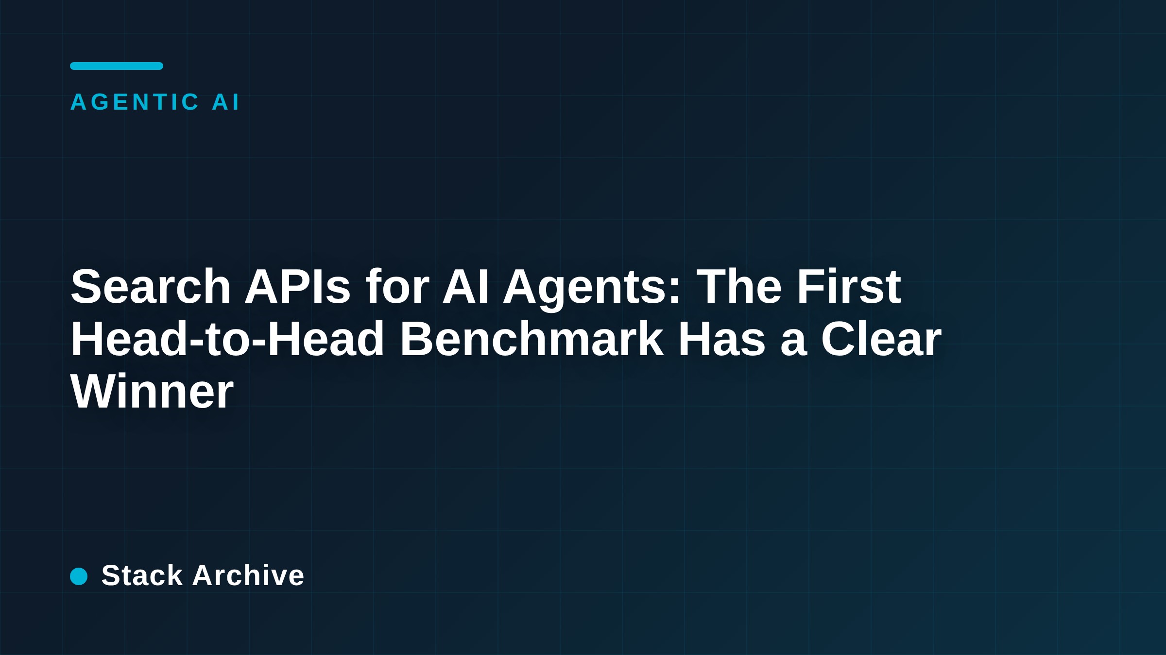 Search APIs for AI Agents: The First Head-to-Head Benchmark Has a Clear Winner