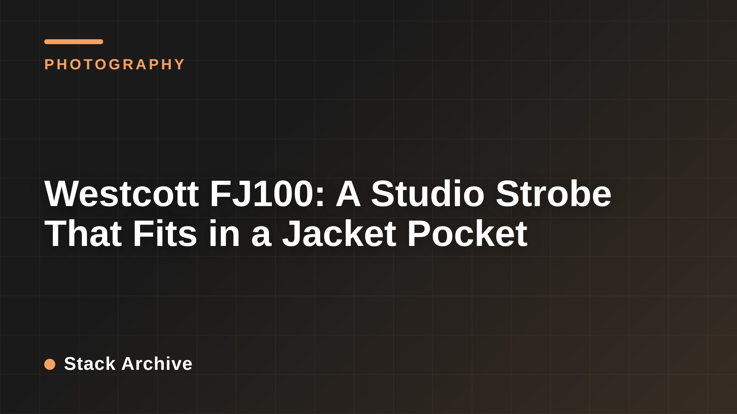 Westcott FJ100: A Studio Strobe That Fits in a Jacket Pocket