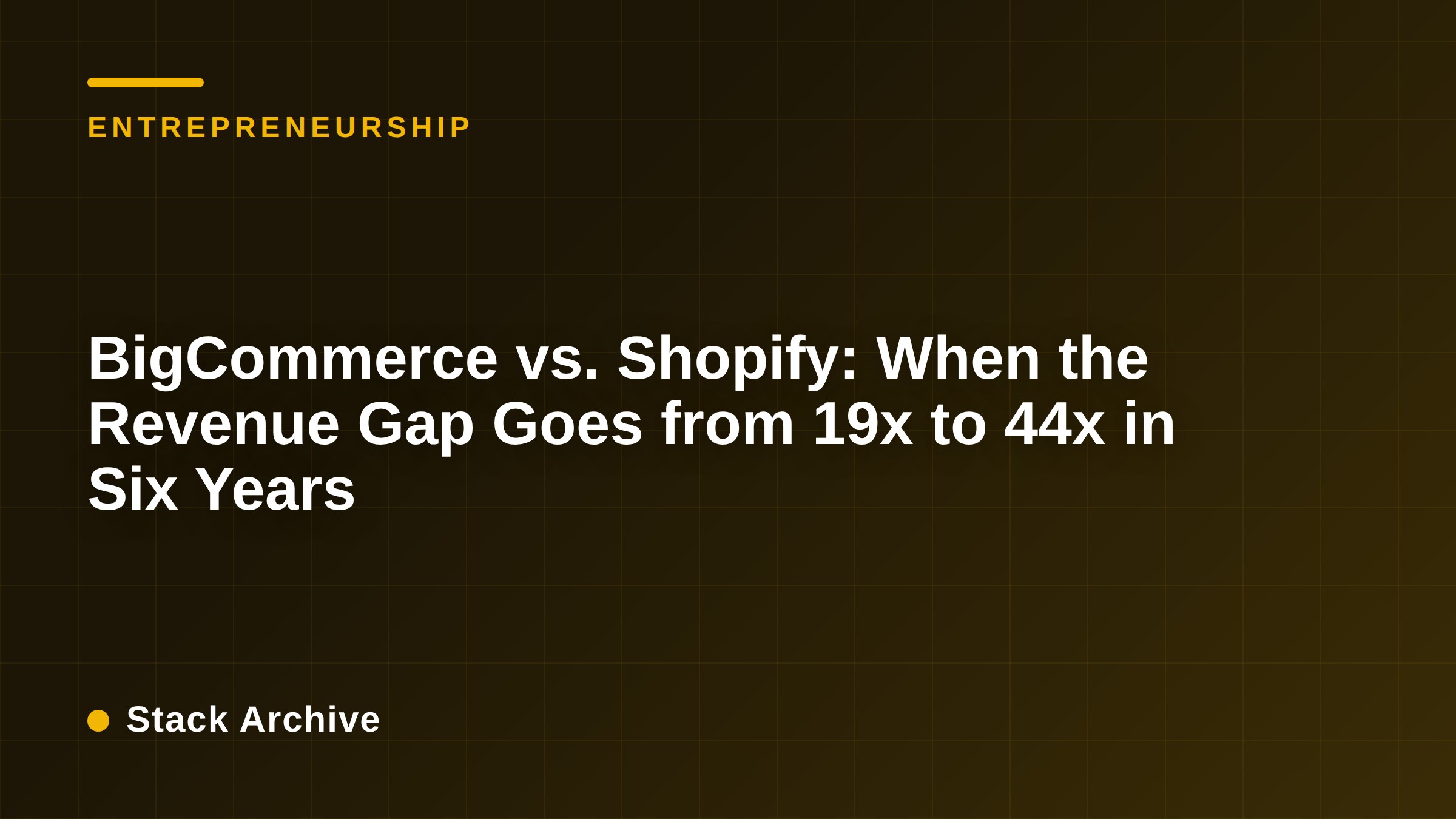BigCommerce vs. Shopify: When the Revenue Gap Goes from 19x to 44x in Six Years