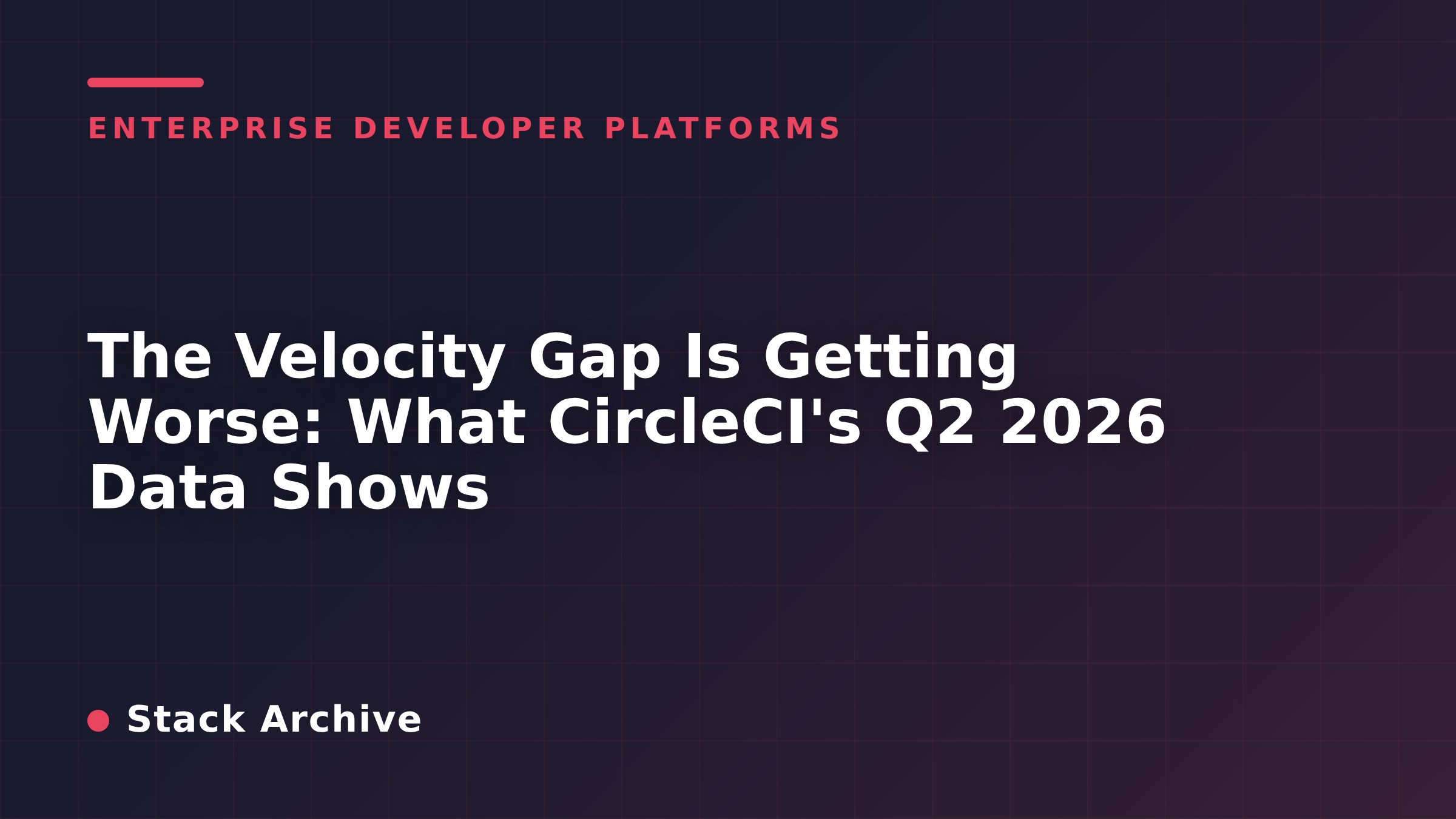 The Velocity Gap Is Getting Worse: What CircleCI's Q2 2026 Data Shows