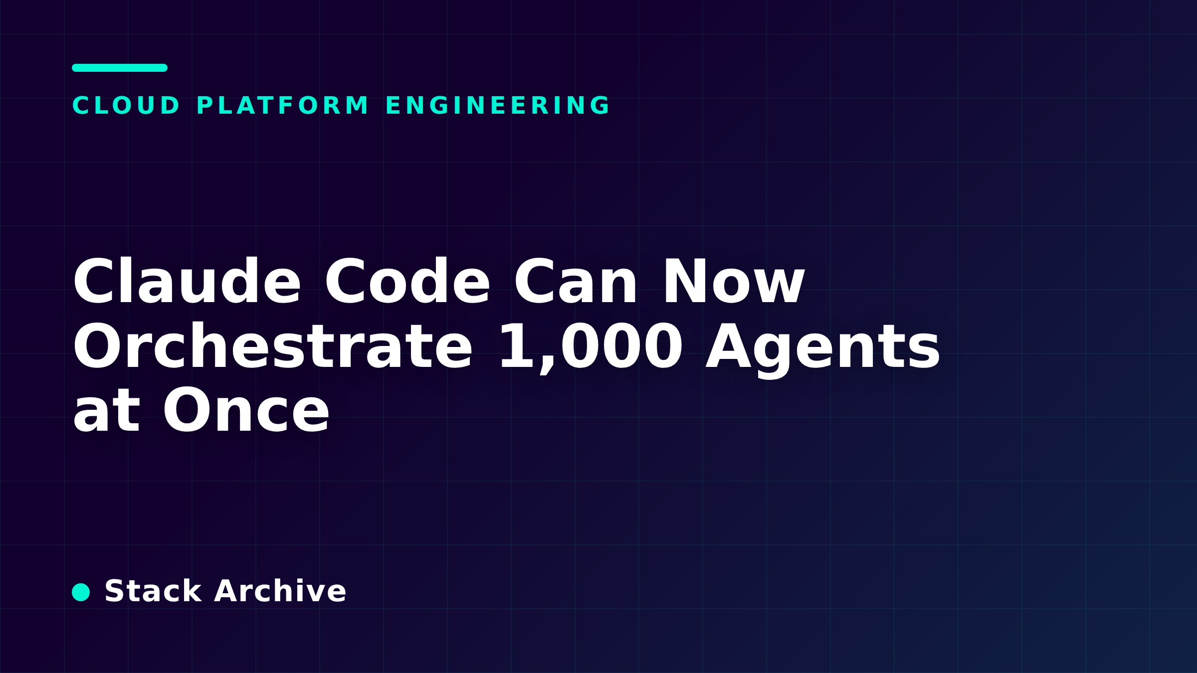 Claude Code Can Now Orchestrate 1,000 Agents at Once