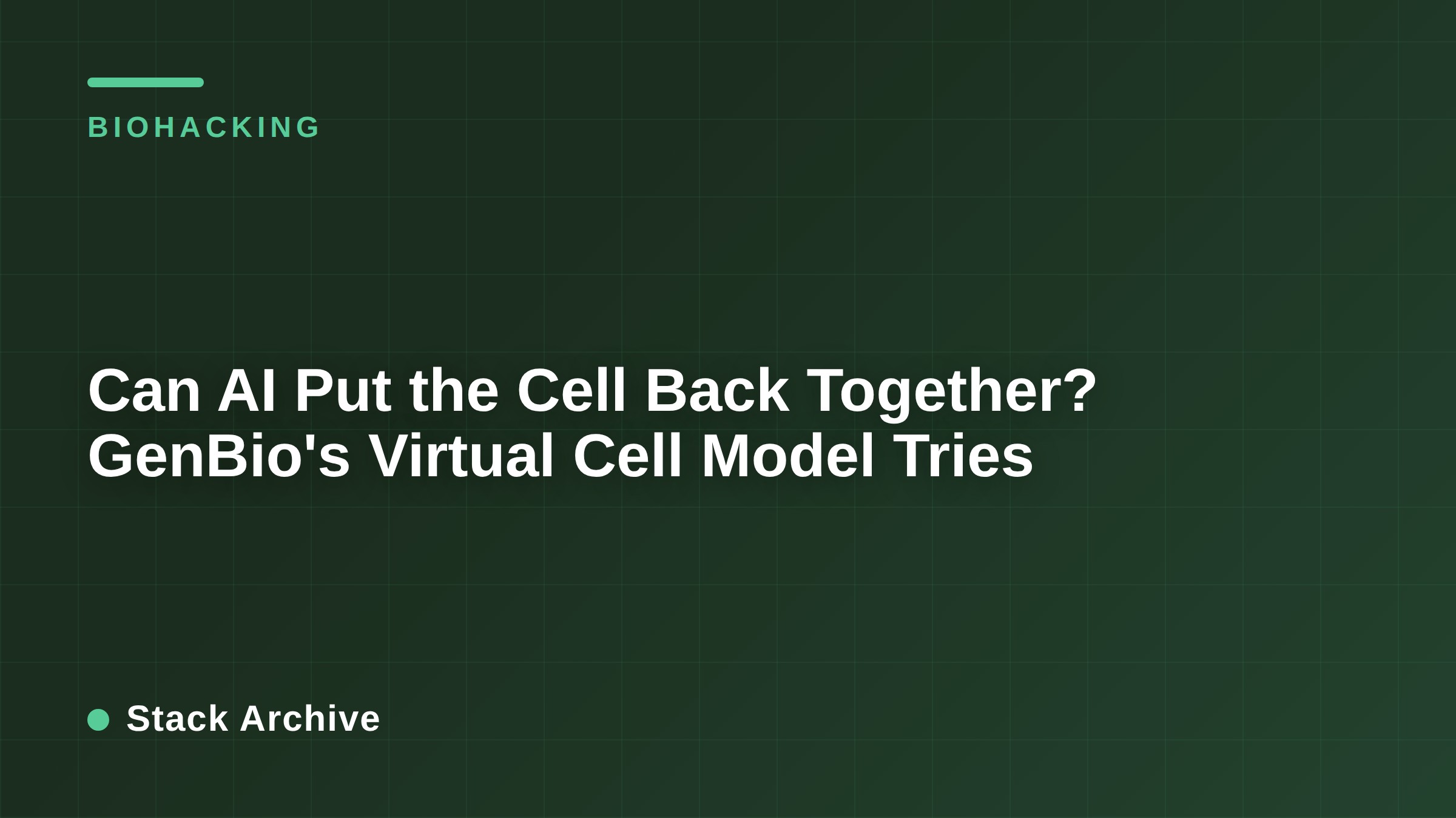 Can AI Put the Cell Back Together? GenBio's Virtual Cell Model Tries