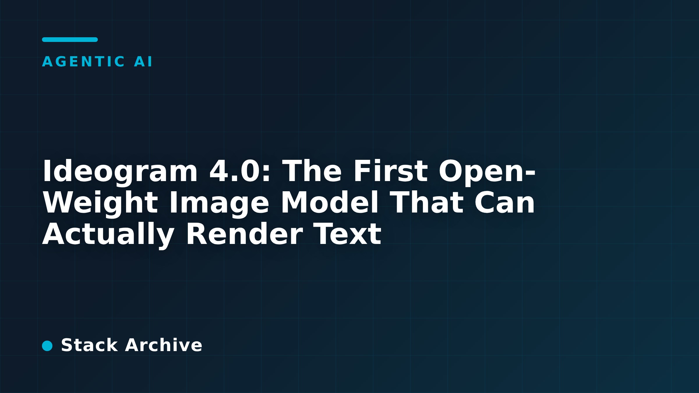 Ideogram 4.0: The First Open-Weight Image Model That Can Actually Render Text