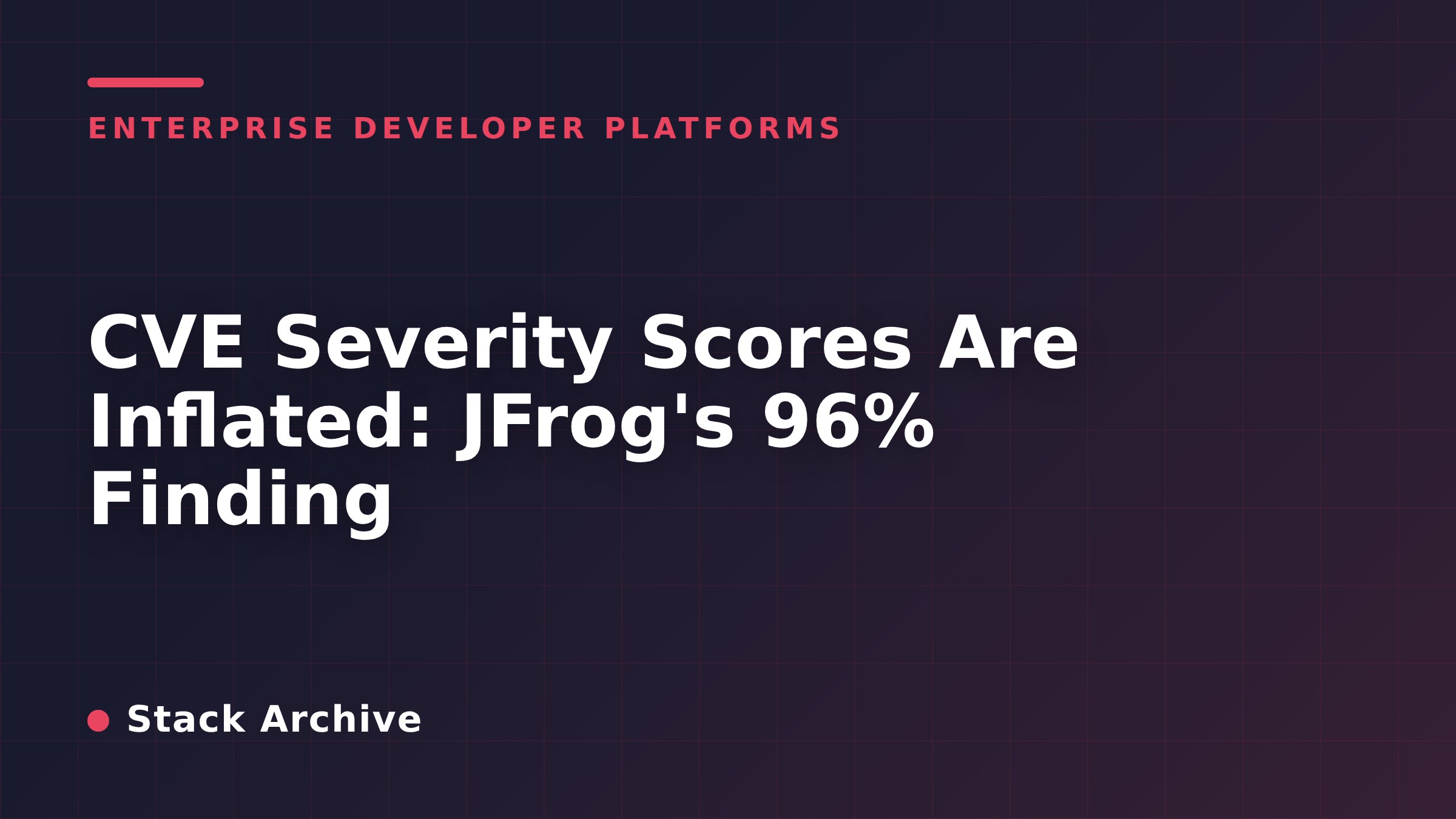 CVE Severity Scores Are Inflated: JFrog's 96% Finding