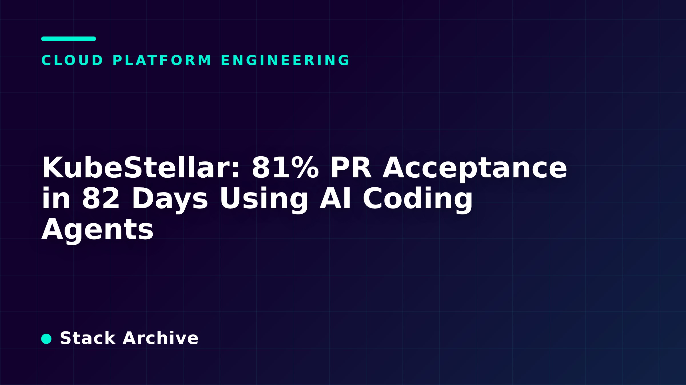 KubeStellar: 81% PR Acceptance in 82 Days Using AI Coding Agents