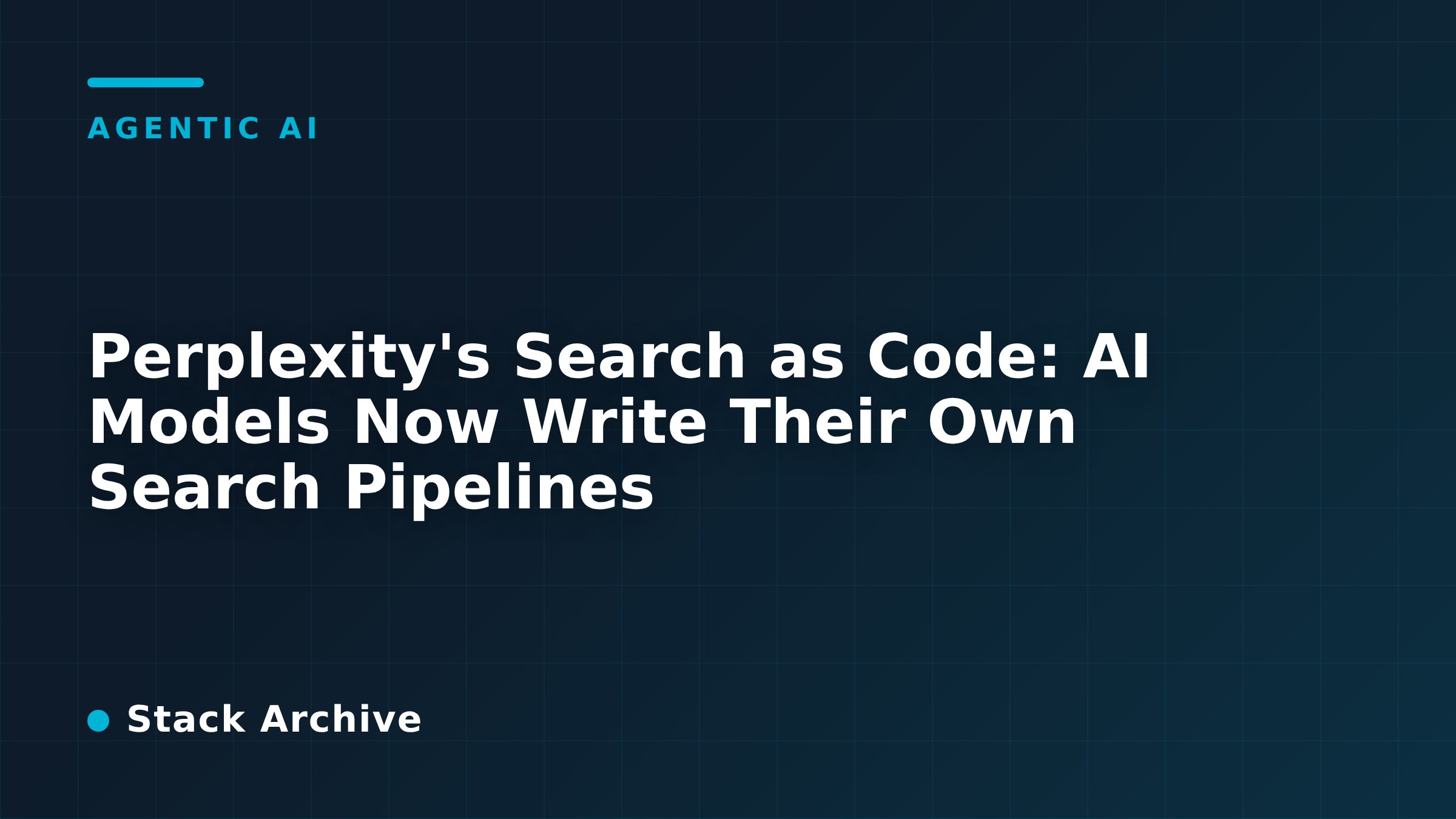 Perplexity's Search as Code: AI Models Now Write Their Own Search Pipelines