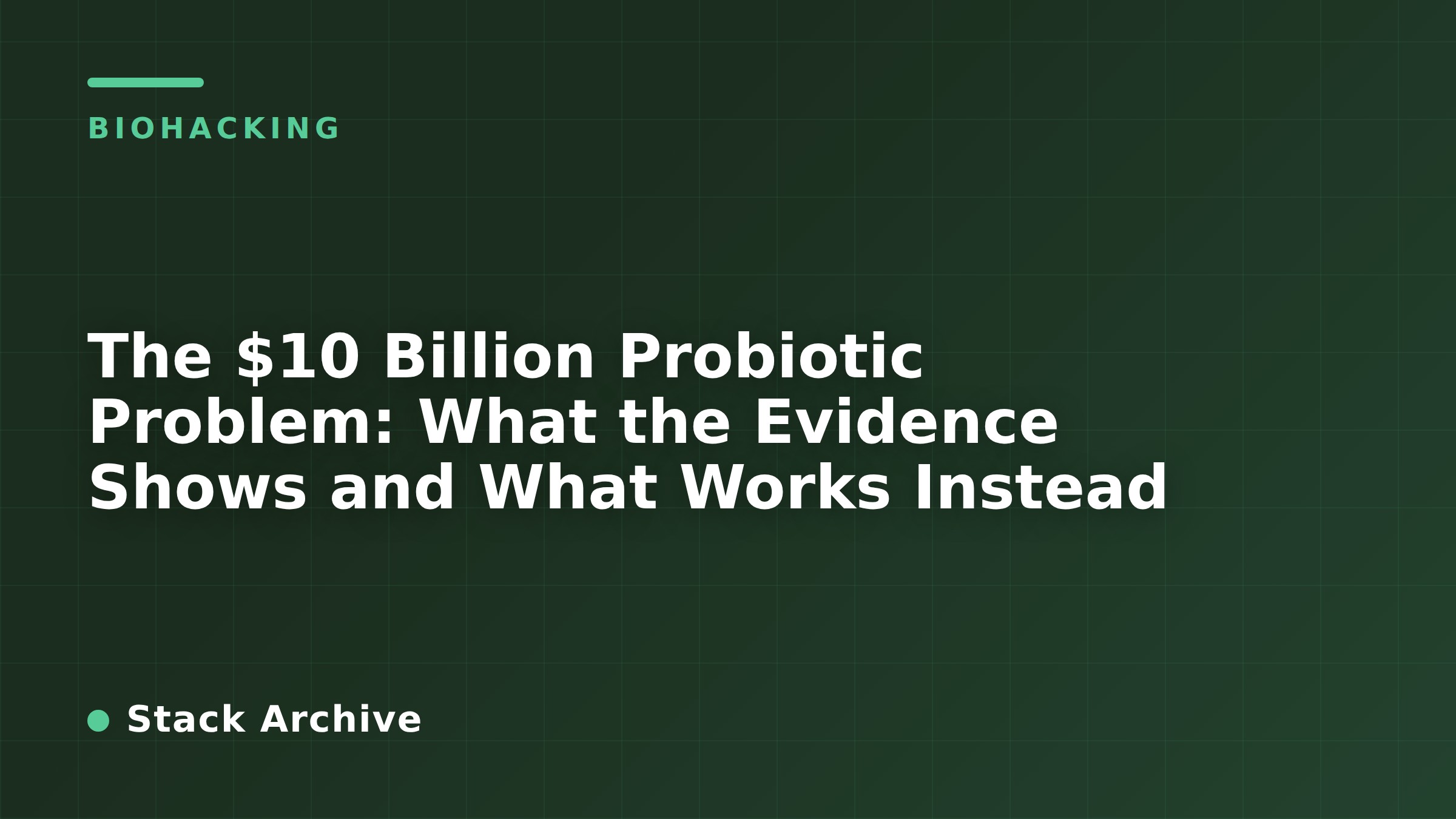 The $10 Billion Probiotic Problem: What the Evidence Shows and What Works Instead