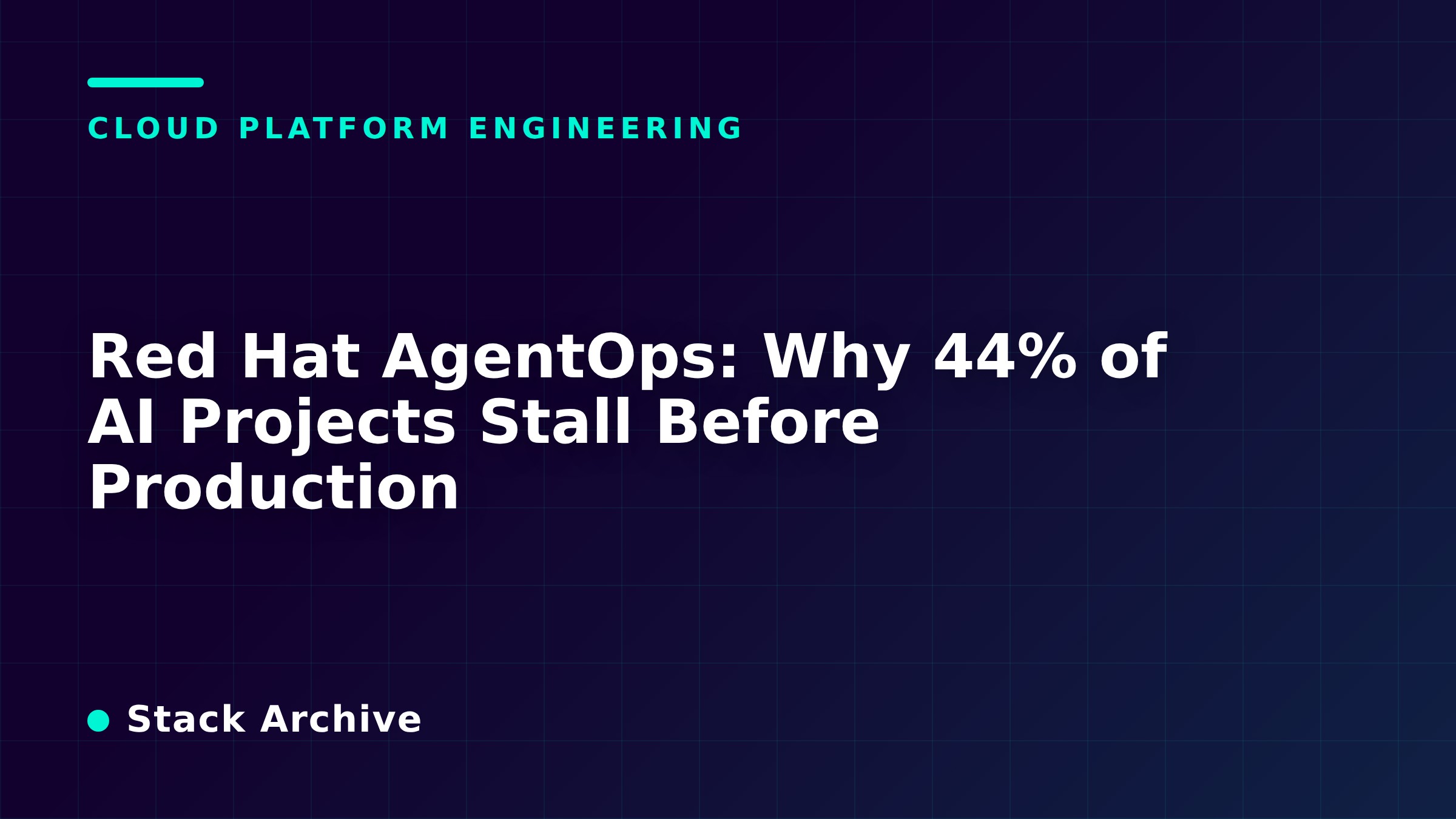 Red Hat AgentOps: Why 44% of AI Projects Stall Before Production