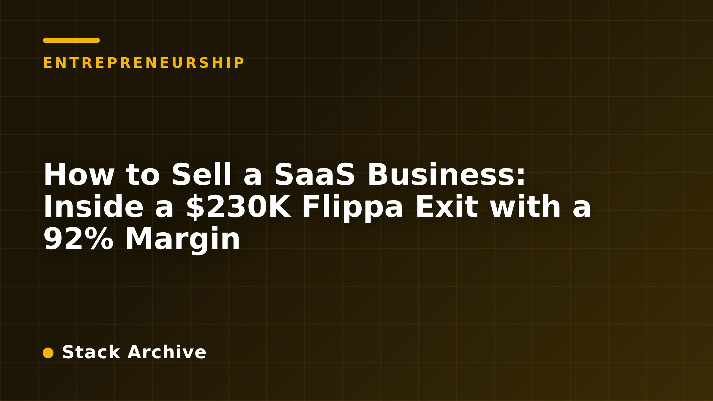 How to Sell a SaaS Business: Inside a $230K Flippa Exit with a 92% Margin