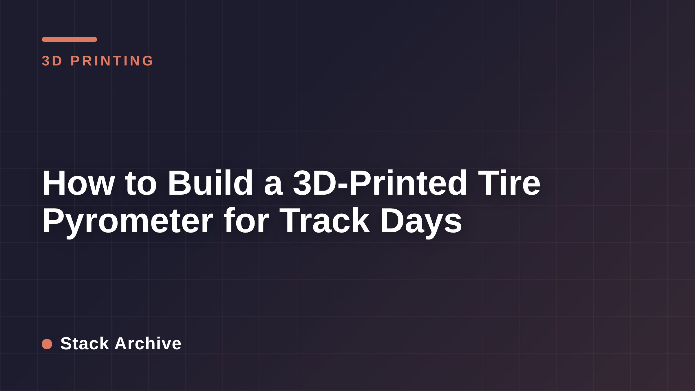 How to Build a 3D-Printed Tire Pyrometer for Track Days