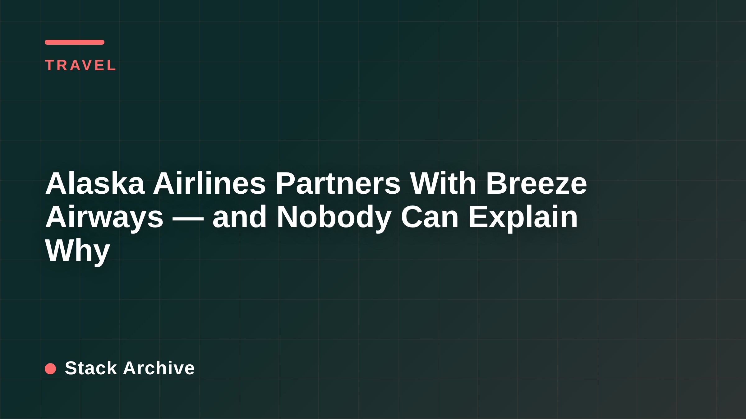 Alaska Airlines Partners With Breeze Airways — and Nobody Can Explain Why
