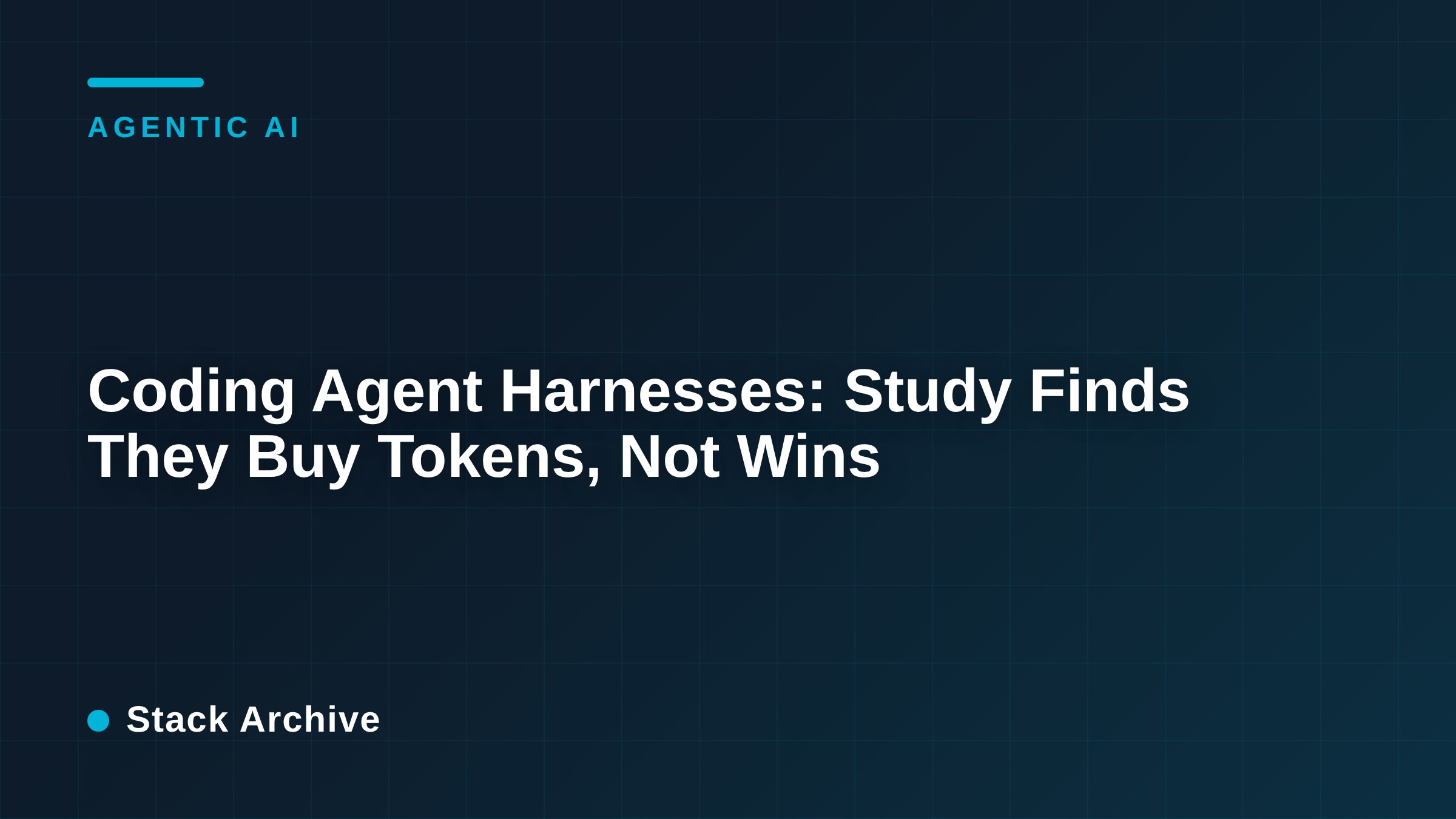 Coding Agent Harnesses: Study Finds They Buy Tokens, Not Wins