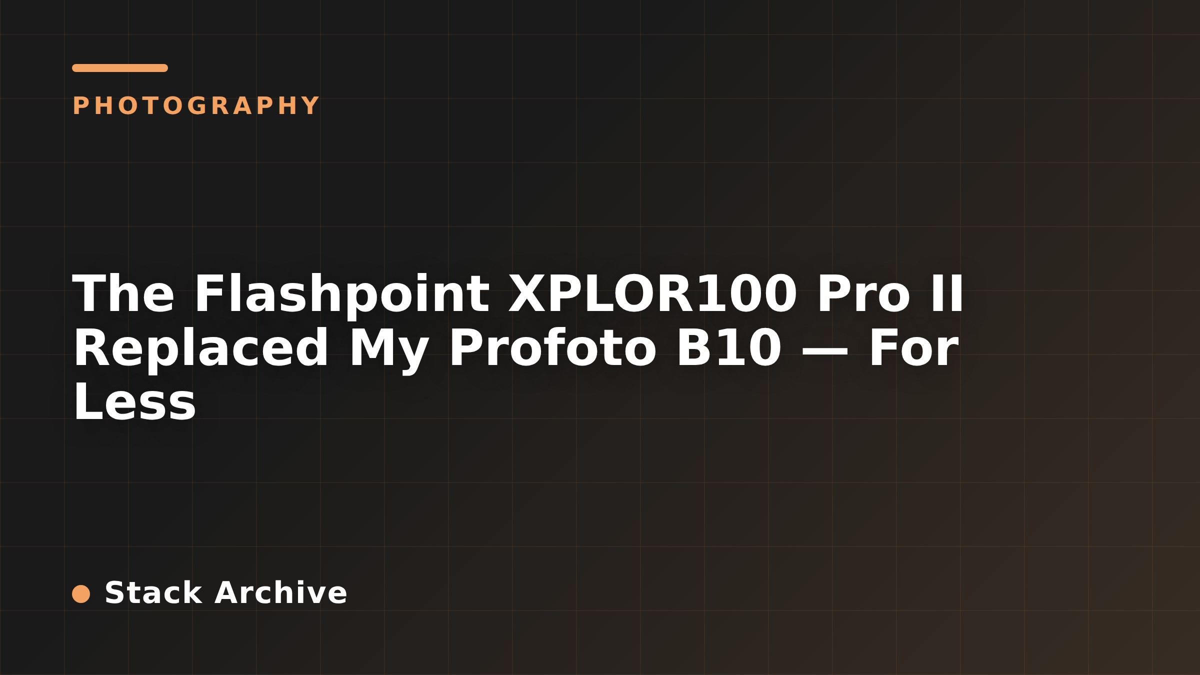 The Flashpoint XPLOR100 Pro II Replaced My Profoto B10 — For Less