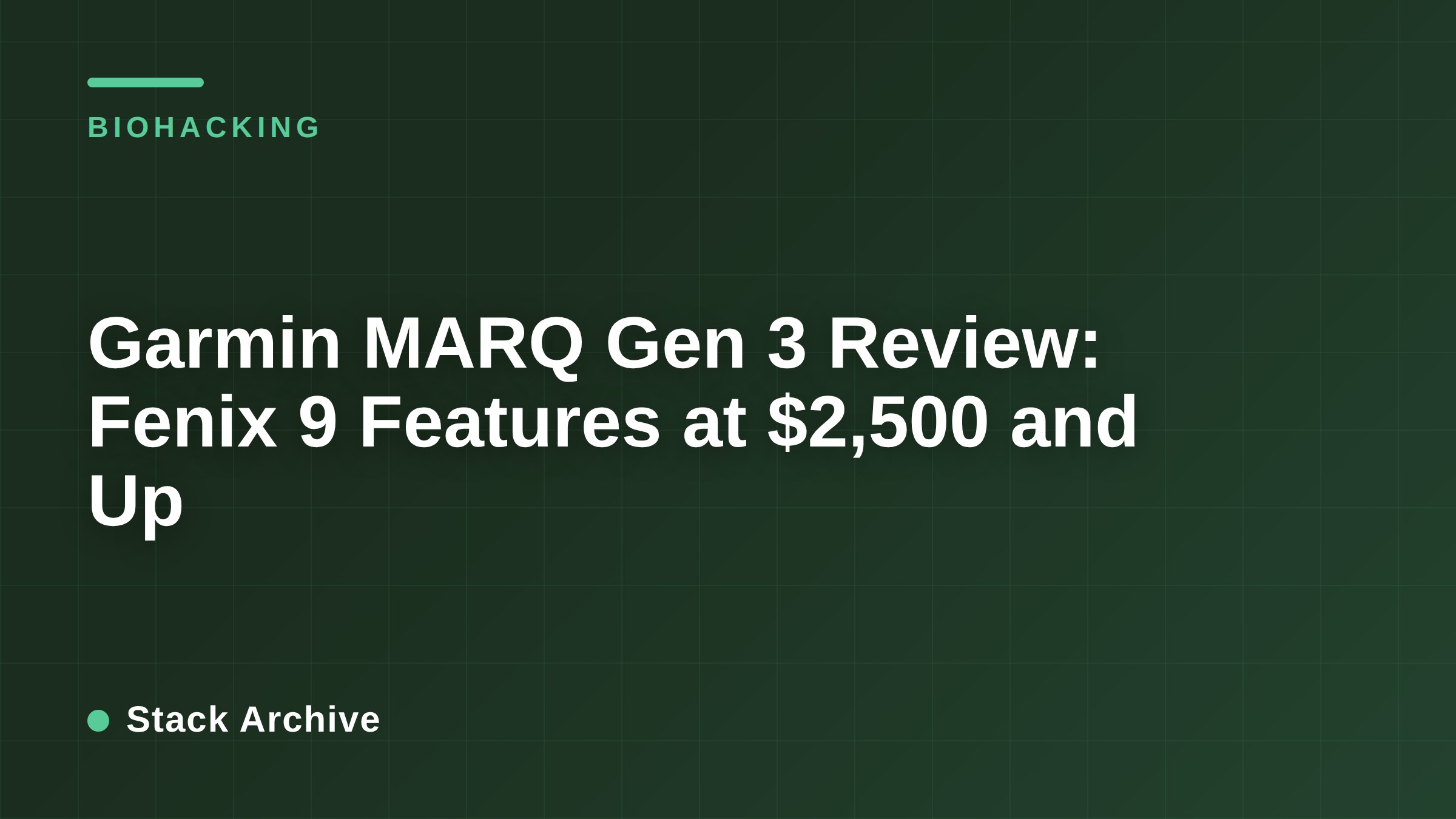 Garmin MARQ Gen 3 Review: Fenix 9 Features at $2,500 and Up