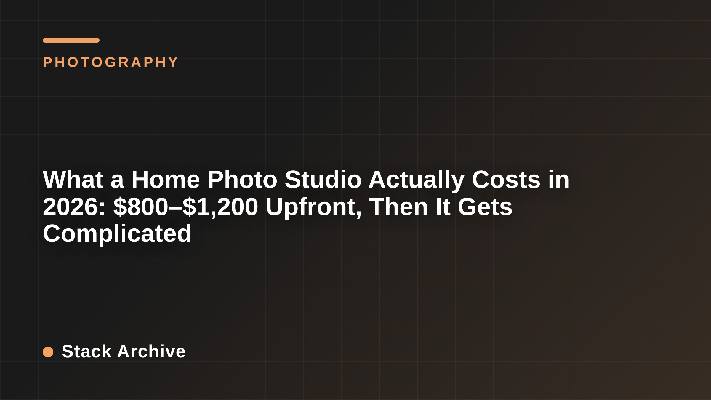 What a Home Photo Studio Actually Costs in 2026: $800–$1,200 Upfront, Then It Gets Complicated