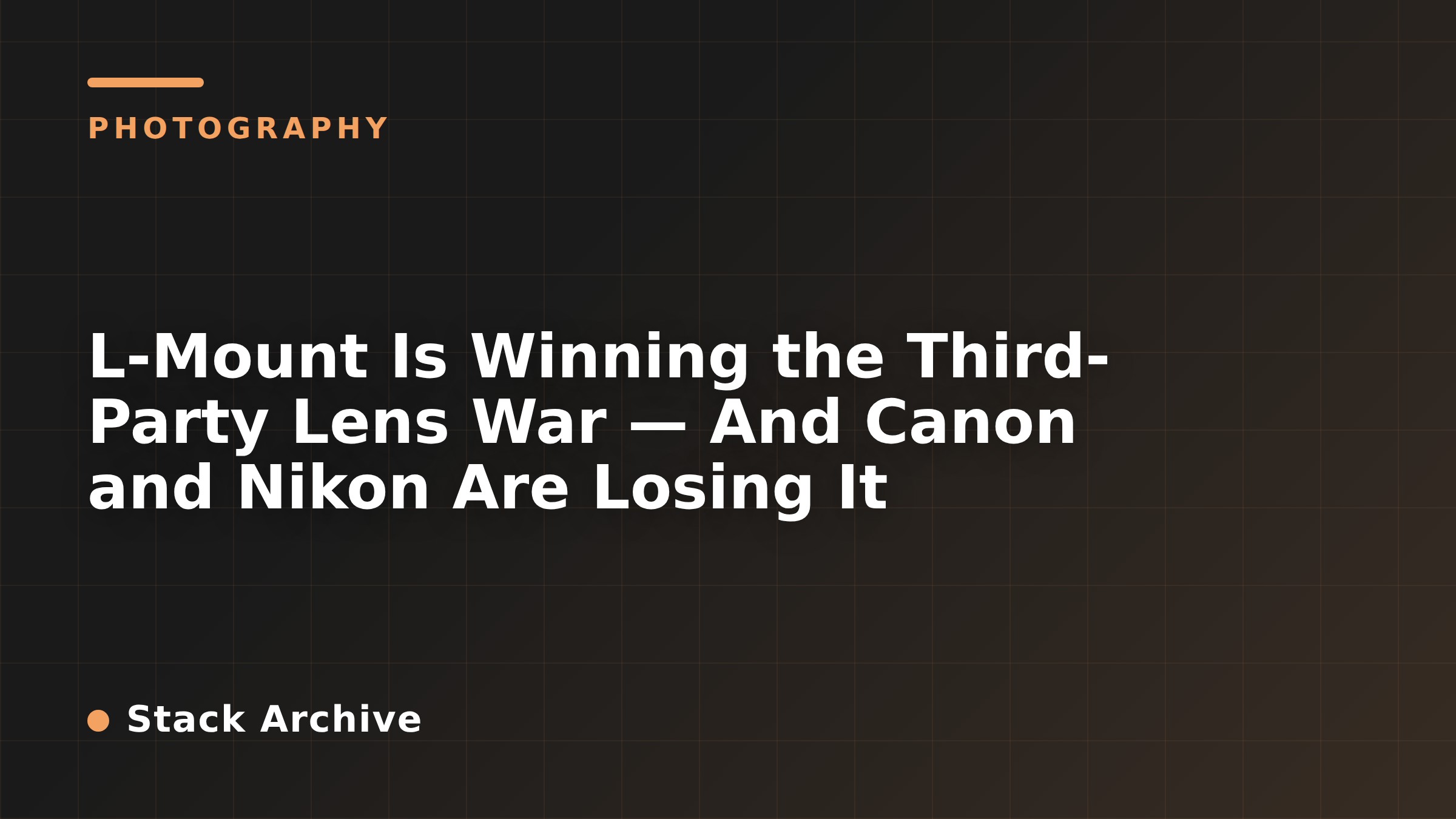 L-Mount Is Winning the Third-Party Lens War — And Canon and Nikon Are Losing It