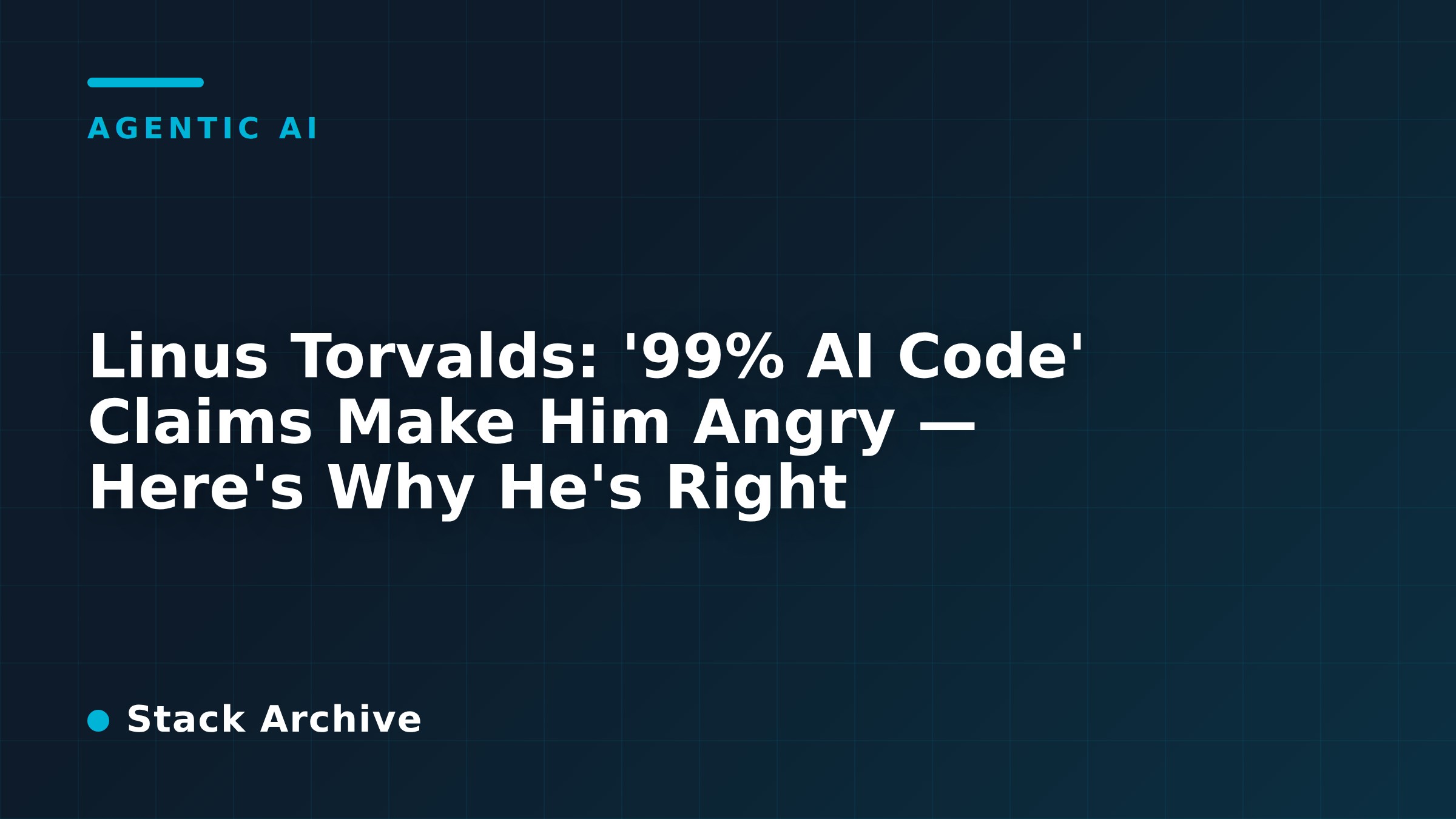 Linus Torvalds: '99% AI Code' Claims Make Him Angry — Here's Why He's Right