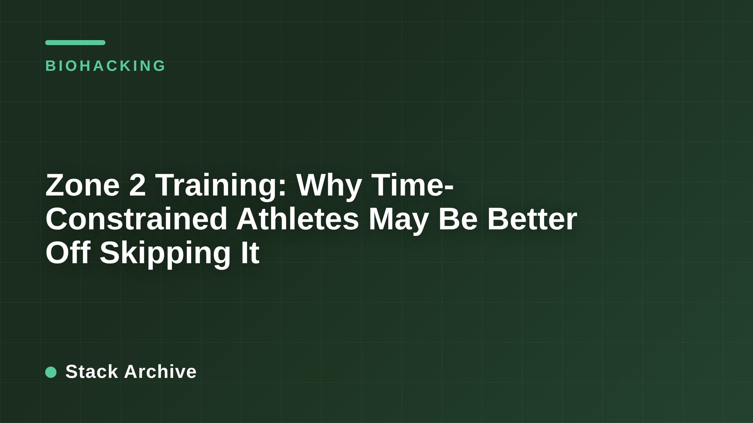 Zone 2 Training: Why Time-Constrained Athletes May Be Better Off Skipping It