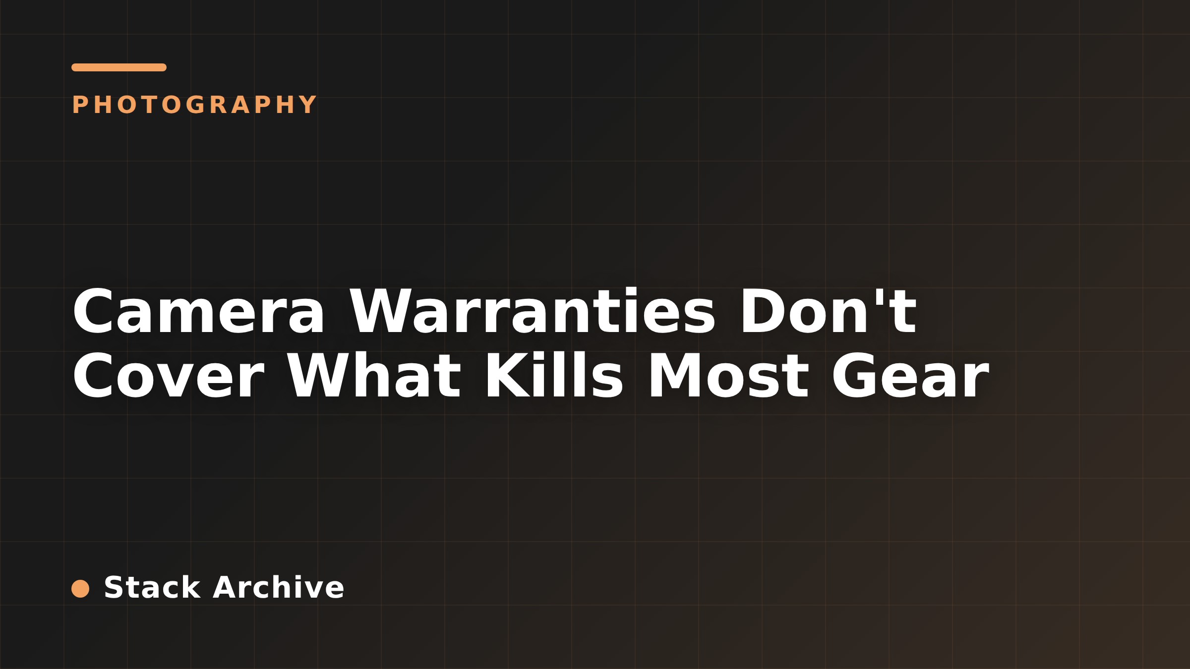 Camera Warranties Don't Cover What Kills Most Gear