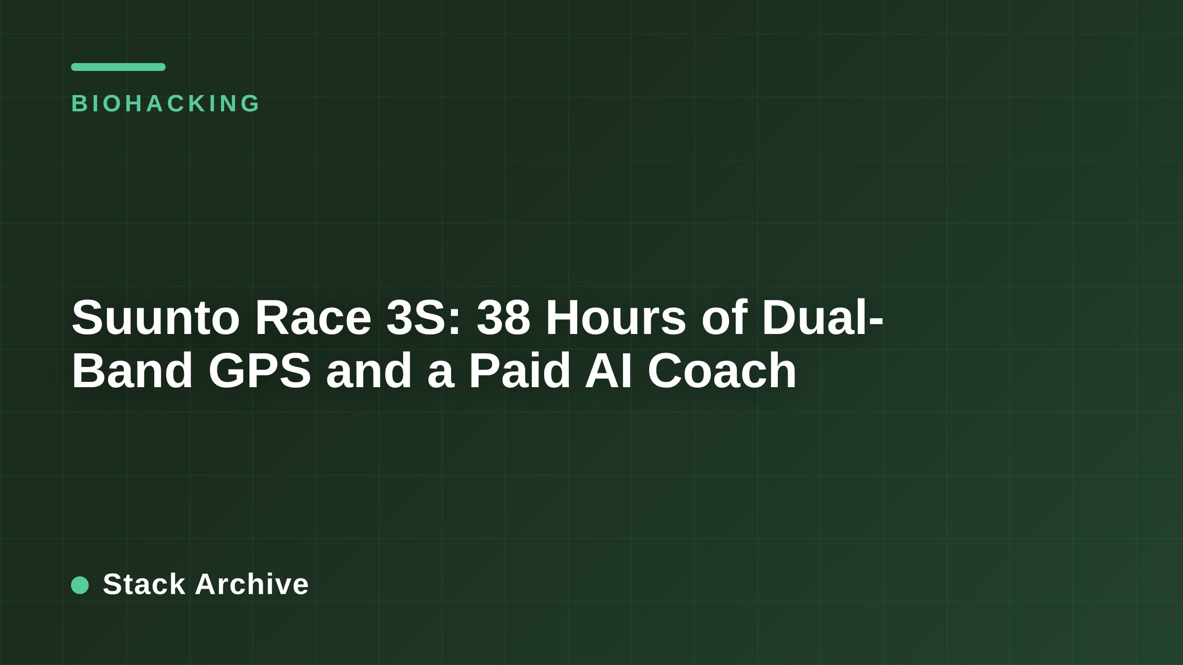 Suunto Race 3S: 38 Hours of Dual-Band GPS and a Paid AI Coach