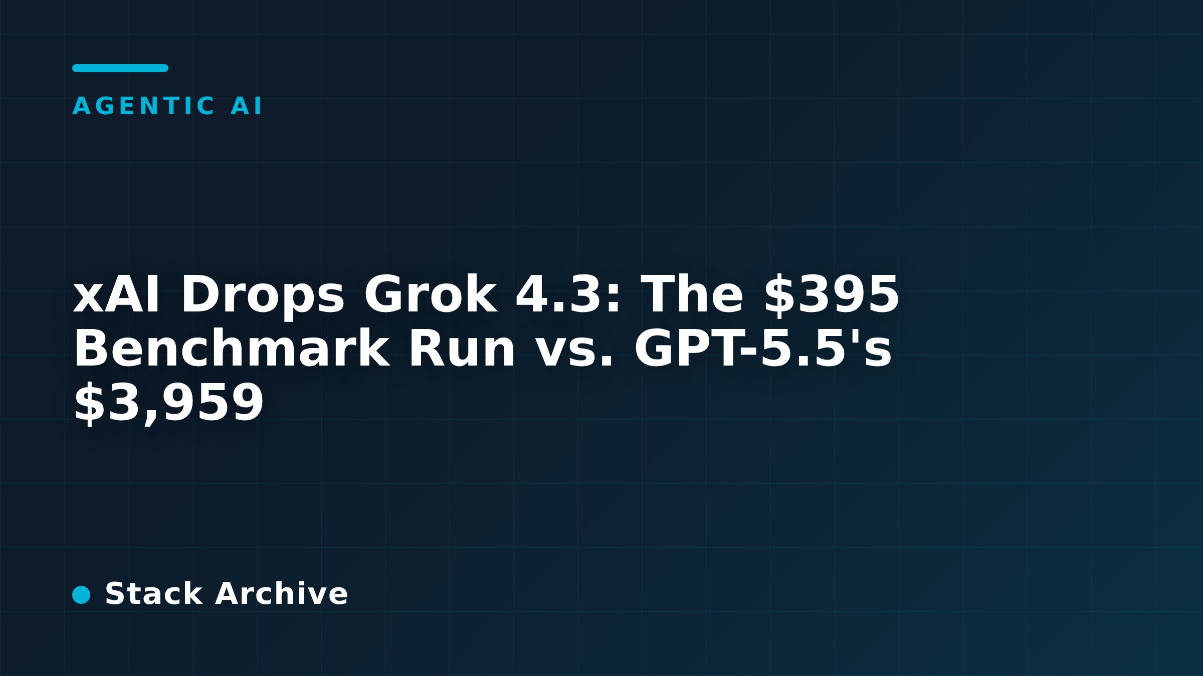 xAI Drops Grok 4.3: The $395 Benchmark Run vs. GPT-5.5's $3,959